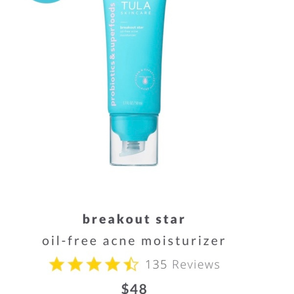 TULA: oil-free acne moisturizer